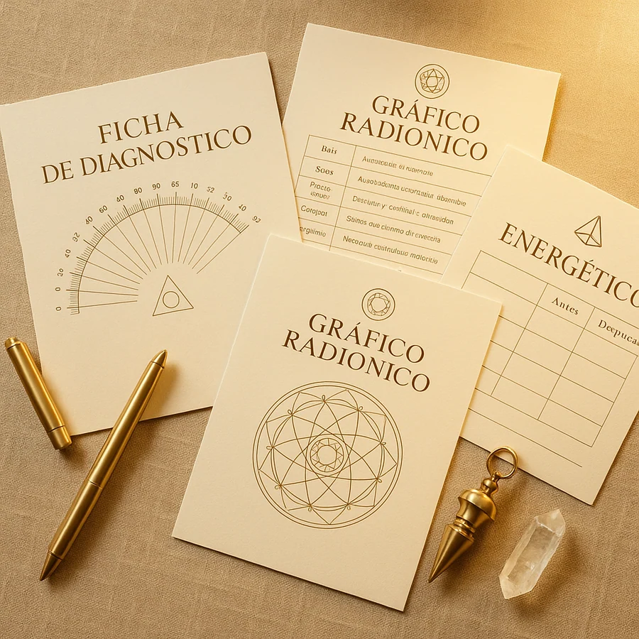 Pack de fichas radiestésicas imprimibles